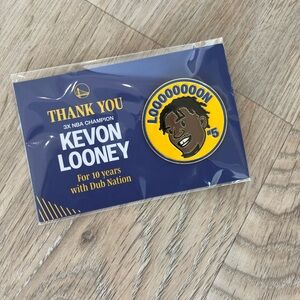 Kevon Looney Thank You Card with Pin